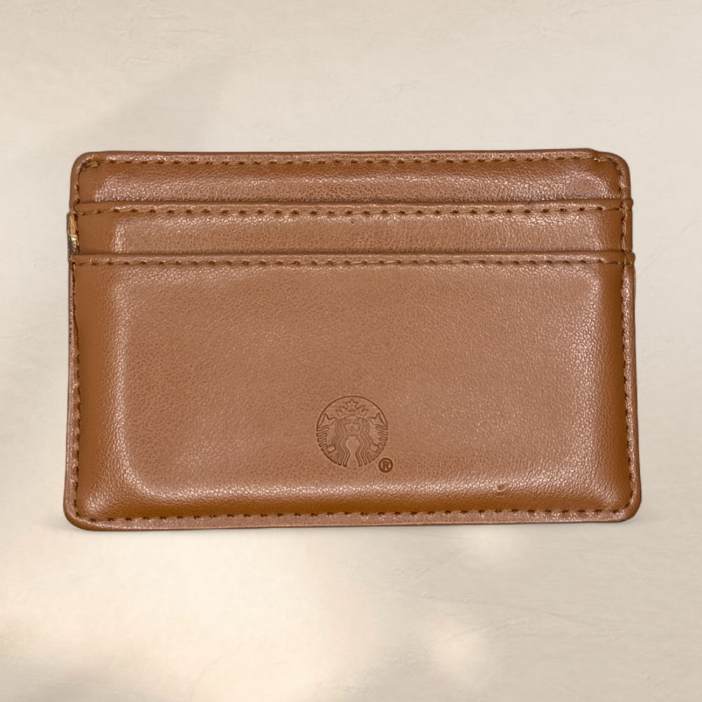 Starbucks brown slim wallet